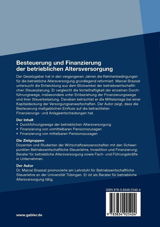Produktbild: Besteuerung und Finanzierung der betrieblichen Altersversorgung