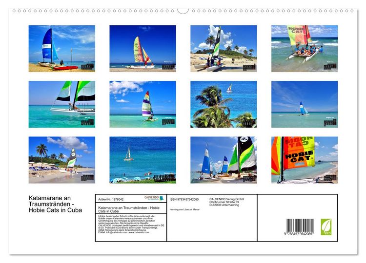 Produktbild: Katamarane an Traumstr&auml;nden - Hobie Cats in Cuba (Wandkalender 2026 DIN A2 quer), CALVENDO Monatskalender