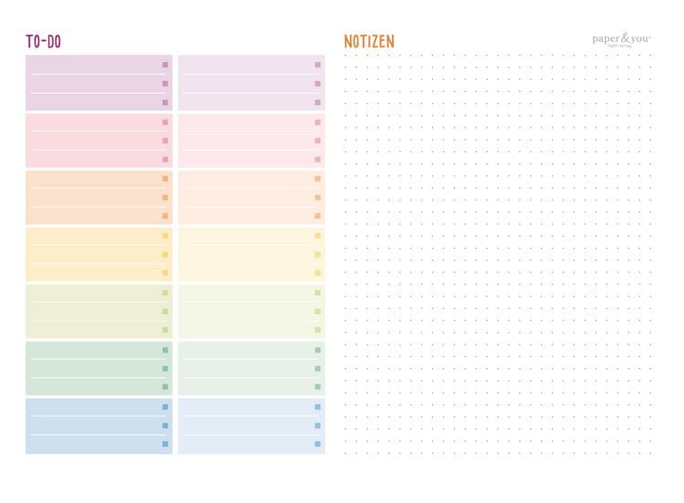 Produktbild: paper&you Tisch-Block Wochenplan Pure A4