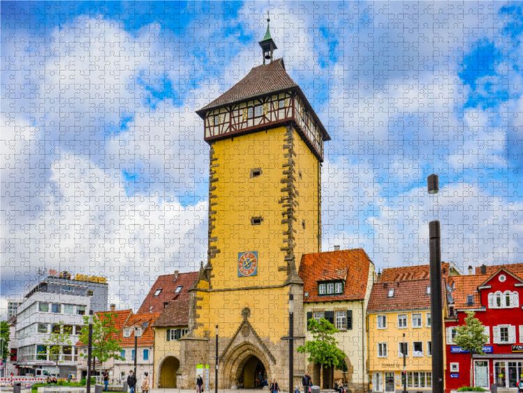Produktbild: CALVENDO Puzzle Das T&uuml;binger Tor | 1000 Teile Lege-Gr&ouml;&szlig;e 64x48cm Foto-Puzzle f&uuml;r gl&uuml;ckliche Stunden