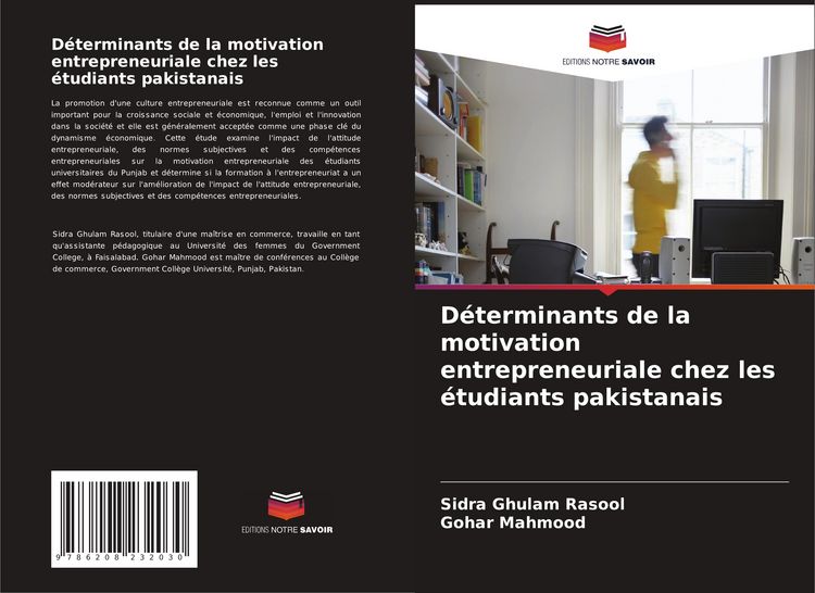 Produktbild: D&eacute;terminants de la motivation entrepreneuriale chez les &eacute;tudiants pakistanais