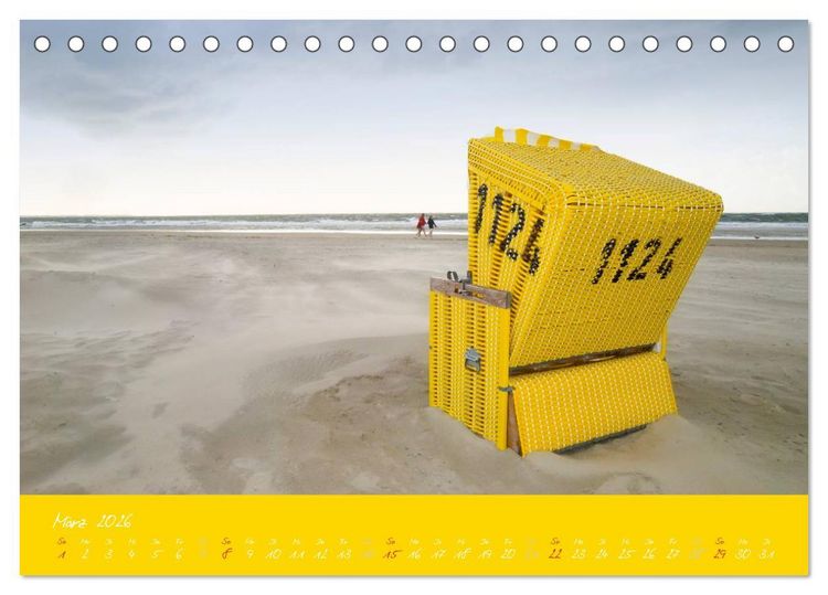Produktbild: Strandk&ouml;rbe &ndash; bunte Vielfalt an der Nordsee (Tischkalender 2026 DIN A5 quer), CALVENDO Monatskalender