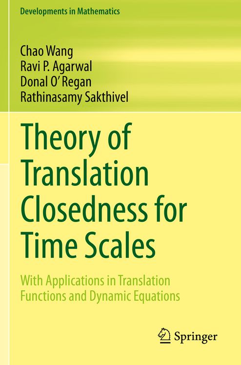 Produktbild: Theory of Translation Closedness for Time Scales