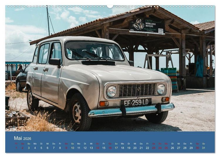 Produktbild: Kultauto aus Frankreich - Renault 4 (hochwertiger Premium Wandkalender 2026 DIN A2 quer), Kunstdruck in Hochglanz