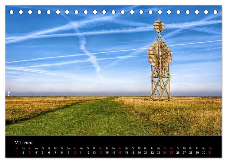 Produktbild: Zeit f&uuml;r... Insel Neuwerk - Kulturlandschaft im Wattenmeer (Tischkalender 2026 DIN A5 quer), CALVENDO Monatskalender