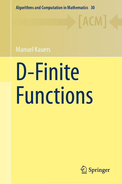 Bild vom Artikel D-Finite Functions vom Autor Manuel Kauers