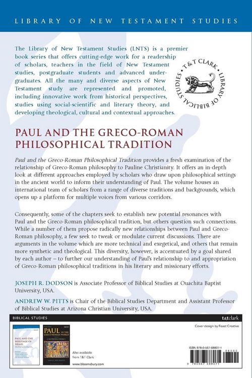 Produktbild: Paul and the Greco-Roman Philosophical Tradition