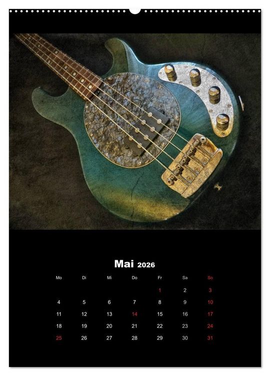 Produktbild: Vintage Gitarren (Wandkalender 2026 DIN A2 hoch), CALVENDO Monatskalender
