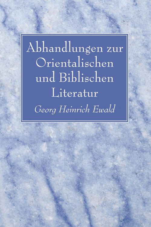 Produktbild: Abhandlungen zur Orientalischen und Biblischen Literatur
