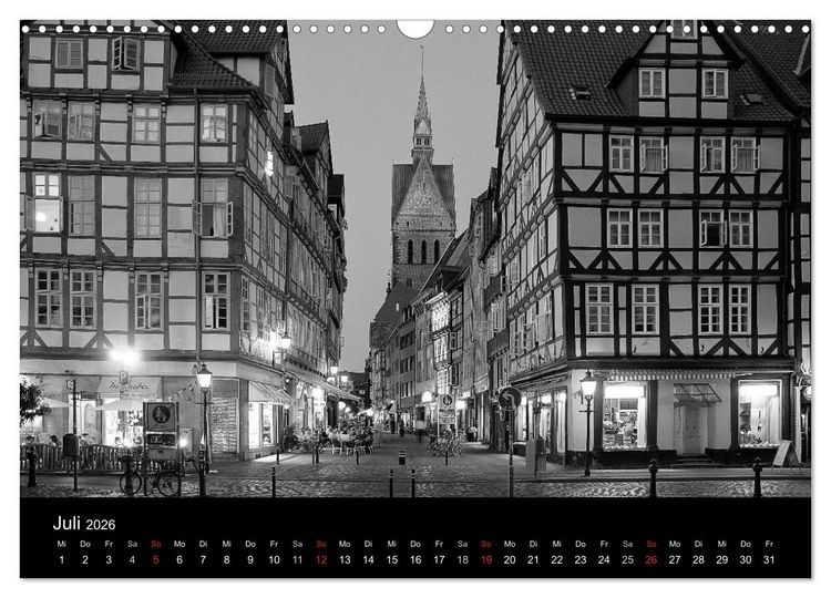 Produktbild: Hannover Monochrome Impressionen (Wandkalender 2026 DIN A3 quer), CALVENDO Monatskalender