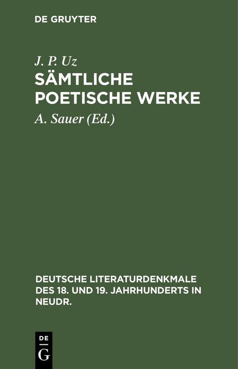 Produktbild: S&auml;mtliche poetische Werke