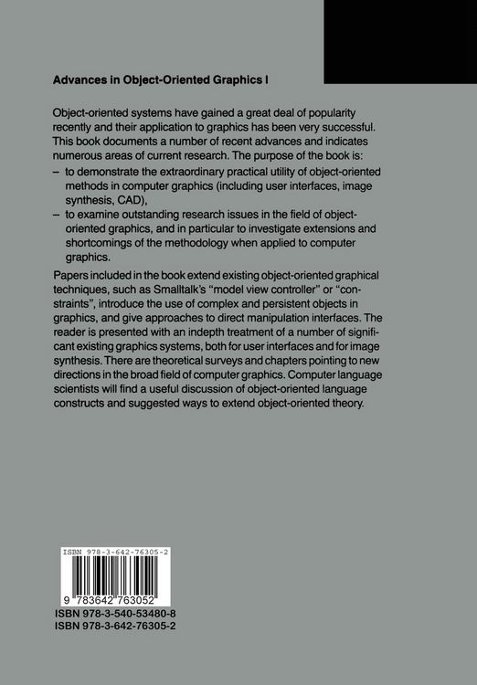 Produktbild: Advances in Object-Oriented Graphics I