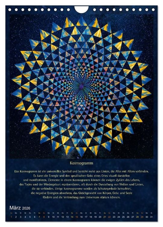 Produktbild: Heilige Geometrie und Bilder der Neuen Zeit (Wandkalender 2026 DIN A4 hoch), CALVENDO Monatskalender