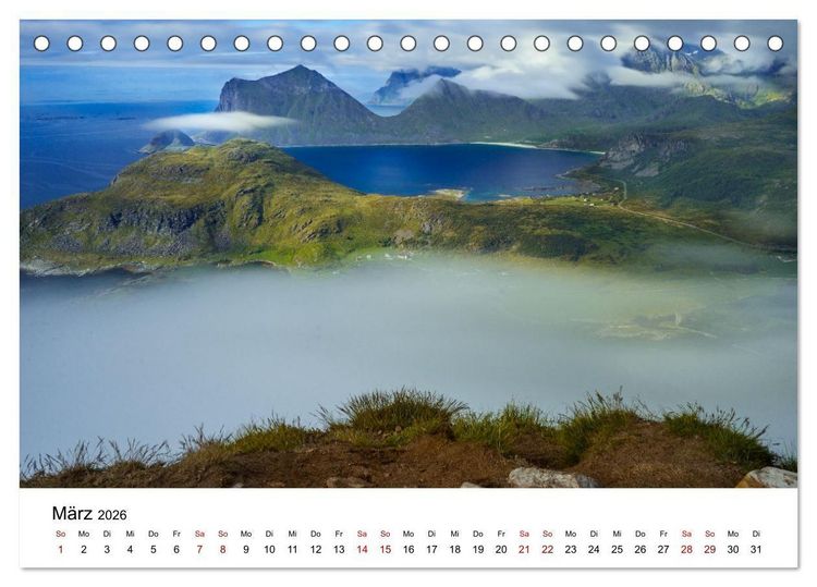 Produktbild: Atemberaubende Natur der Lofoten (Tischkalender 2026 DIN A5 quer), CALVENDO Monatskalender