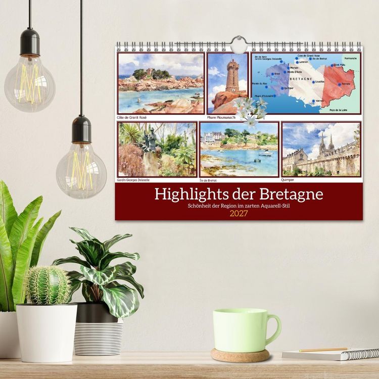 Produktbild: Highlights der Bretagne (Wandkalender 2027 DIN A4 quer), CALVENDO Monatskalender