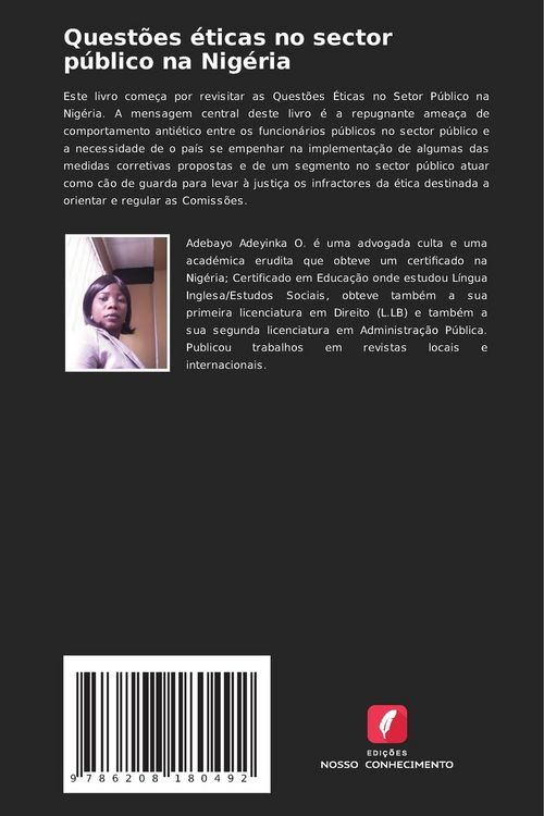 Produktbild: Quest&otilde;es &eacute;ticas no sector p&uacute;blico na Nig&eacute;ria