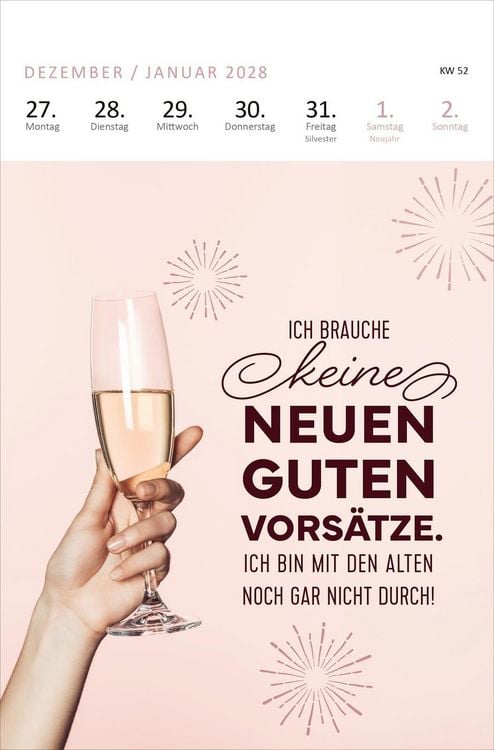 Produktbild: Wochenkalender Mir geht&rsquo;s nicht gut, ich glaub ich hab Montag 2027