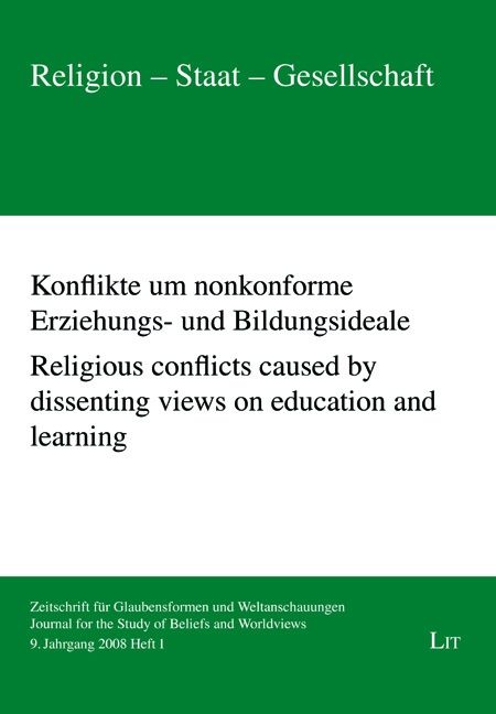 Produktbild: Konflikte um nonkonforme Erziehungs- und Bildungsideale. Religious conflicts caused by dissenting views on education and learning