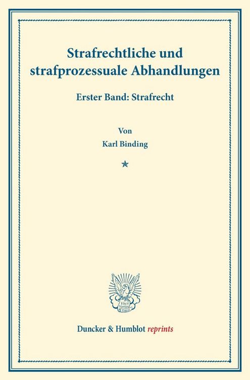 Produktbild: Strafrechtliche und strafprozessuale Abhandlungen.