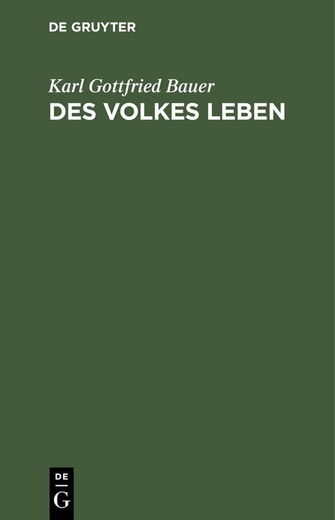 Produktbild: Des Volkes Leben