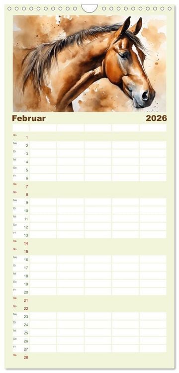 Produktbild: Familienplaner 2026 - Elegant und anmutig mit 5 Spalten (Wandkalender, 21 x 45 cm) CALVENDO