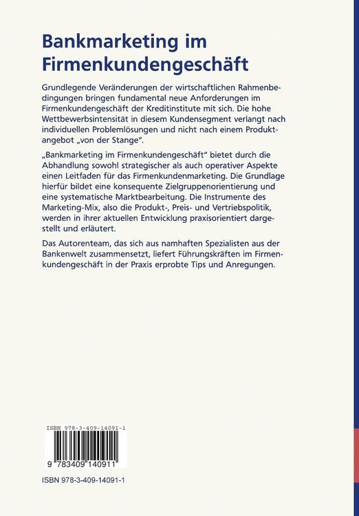 Produktbild: Bankmarketing im Firmenkundengesch&auml;ft