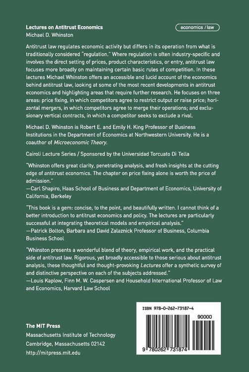 Produktbild: Lectures on Antitrust Economics