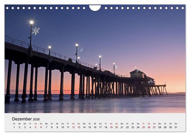 Produktbild: Kalifornien - K&uuml;sten und W&uuml;sten, St&auml;dte und Berge (Wandkalender 2026 DIN A4 quer), CALVENDO Monatskalender
