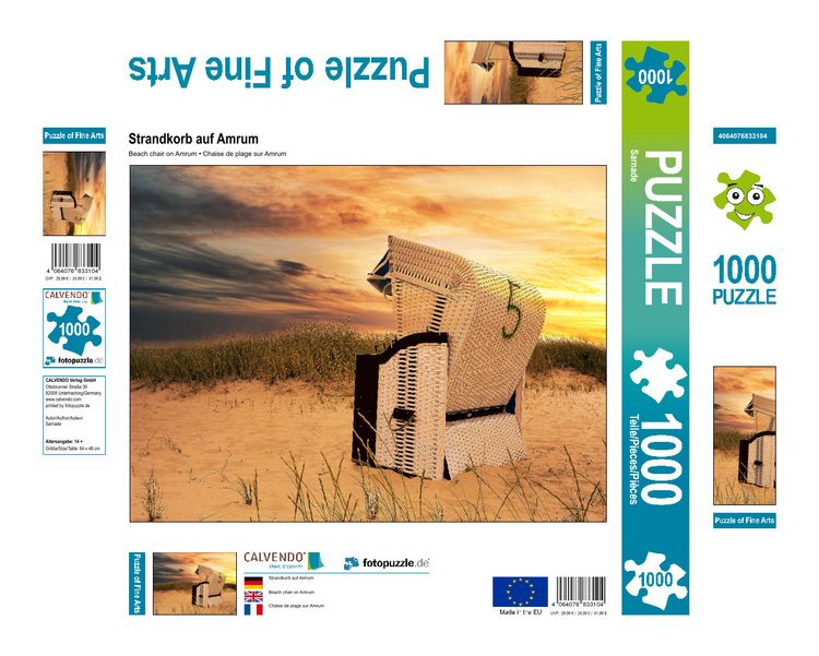 Produktbild: CALVENDO Puzzle Strandkorb auf Amrum | 1000 Teile Lege-Gr&ouml;&szlig;e 64x48cm Foto-Puzzle f&uuml;r gl&uuml;ckliche Stunden