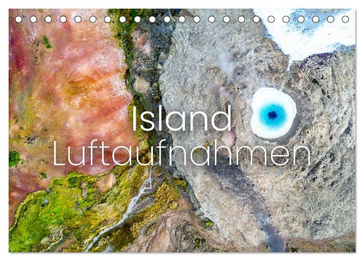Produktbild: Island Luftaufnahmen (Tischkalender 2026 DIN A5 quer), CALVENDO Monatskalender