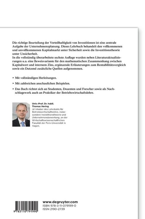 Produktbild: Investitionstheorie