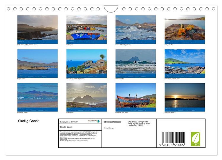 Produktbild: Skellig Coast (Wall Calendar 2026 DIN A4 landscape), CALVENDO 12 Month Wall Calendar