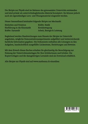 Produktbild: Skripte zur Physik - Grundlagen der Mechanik
