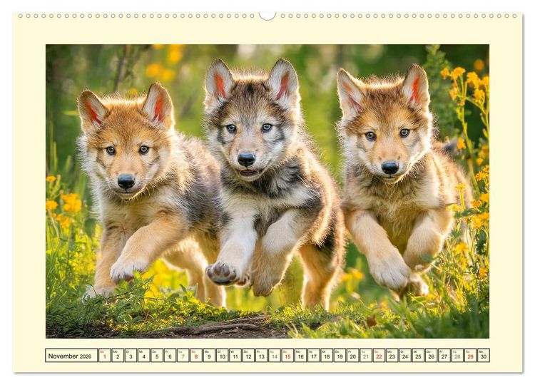 Produktbild: Herzschlag der Wildnis. W&ouml;lfe zwischen Legende, Freiheit und Anmut (hochwertiger Premium Wandkalender 2026 DIN A2 quer), Kunstdruck in Hochglanz