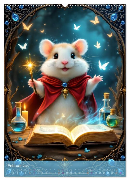 Produktbild: Einfach gl&uuml;cklich. Mit Hamsterfreunden durchs Jahr (Wandkalender 2027 DIN A2 hoch), CALVENDO Monatskalender