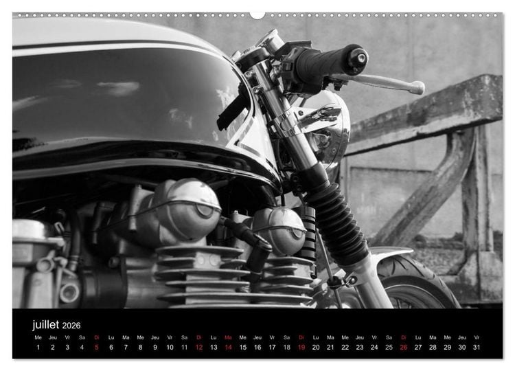 Produktbild: Une moto de caract&egrave;re (Calendrier mural 2026 DIN A2 vertical) calendrier de bureau