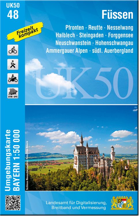 Produktbild: F&uuml;ssen 1 : 50 000 (UK 50-48)