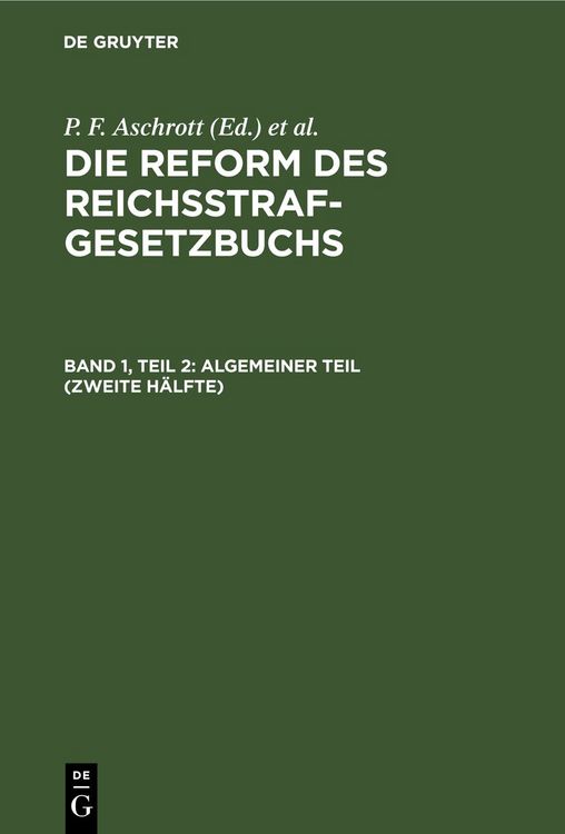 Produktbild: Algemeiner Teil (Zweite H&auml;lfte)