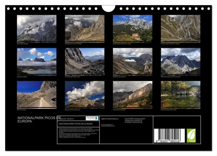 Produktbild: NATIONALPARK PICOS DE EUROPA (Wandkalender 2026 DIN A4 quer), CALVENDO Monatskalender