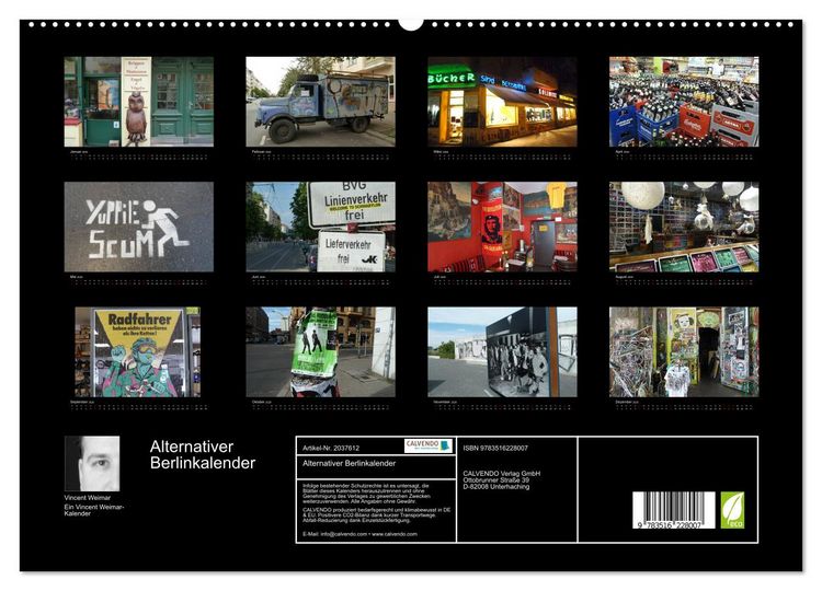 Produktbild: Alternativer Berlinkalender (hochwertiger Premium Wandkalender 2026 DIN A2 quer), Kunstdruck in Hochglanz