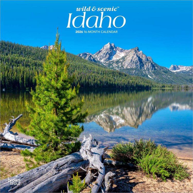 Produktbild: Idaho Wild & Scenic 2026 12 X 24 Inch (Hanging) Monthly Square Wall Calendar Plastic-Free