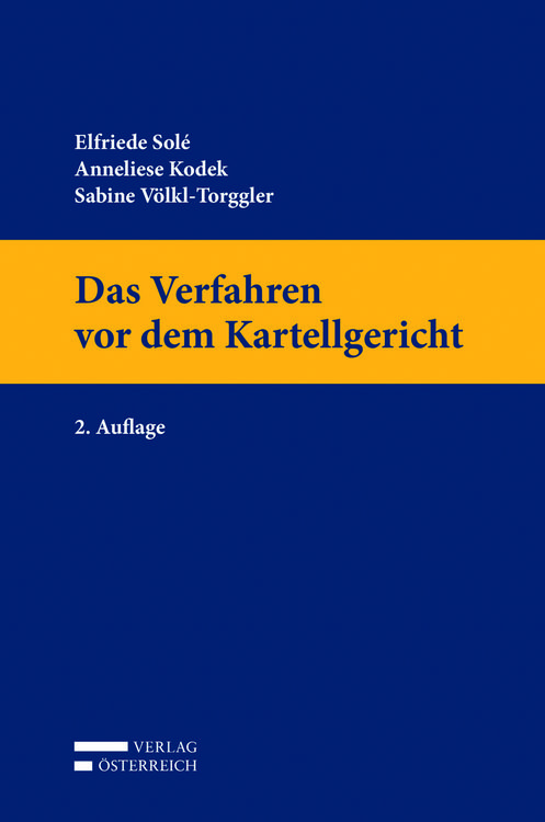Produktbild: Das Verfahren vor dem Kartellgericht