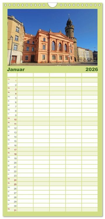 Produktbild: Familienplaner 2026 - G&ouml;rlitz - Die Perle Niederschlesiens mit 5 Spalten (Wandkalender, 21 x 45 cm) CALVENDO