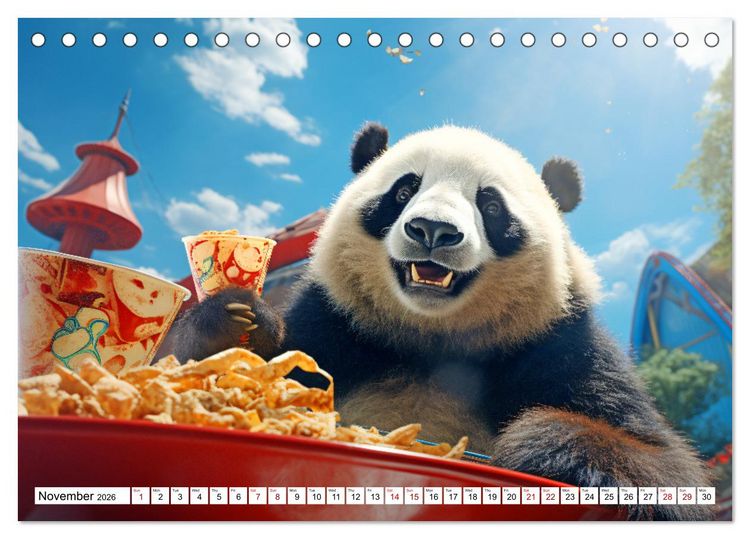 Produktbild: Sunny snapshots - A year of happy animals (Desk Calendar 2026 DIN A5 landscape), CALVENDO 12 Month DeskCalendar