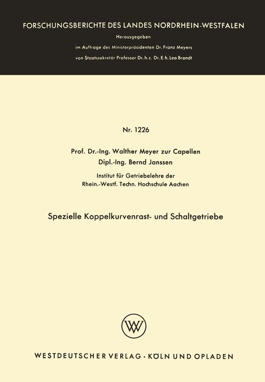 Produktbild: Spezielle Koppelkurvenrast- und Schaltgetriebe