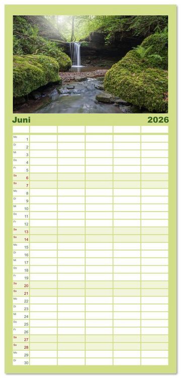 Produktbild: Familienplaner 2026 - Heimat Entdecken - Eifel mit 5 Spalten (Wandkalender, 21 x 45 cm) CALVENDO