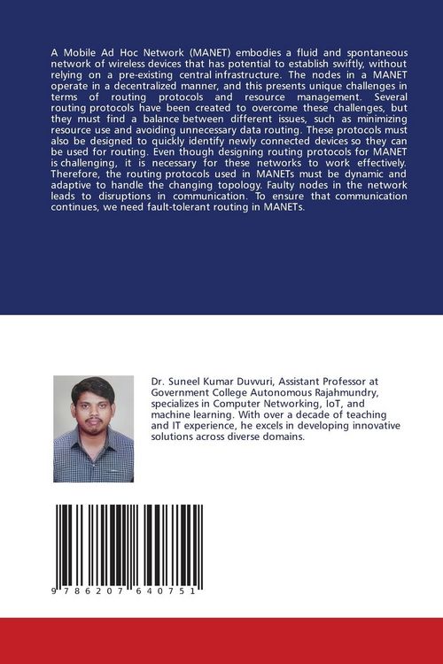 Produktbild: Machine Learning Based Fault Tolerant Routing Protocols in Manets