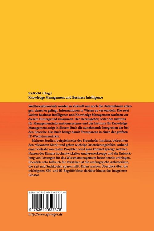 Produktbild: Knowledge Management und Business Intelligence