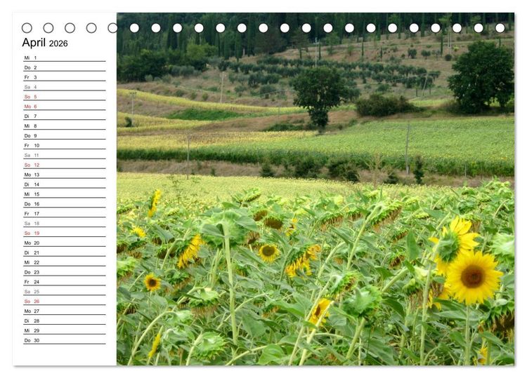 Produktbild: Camino di Assisi - Franziskusweg (Tischkalender 2026 DIN A5 quer), CALVENDO Monatskalender