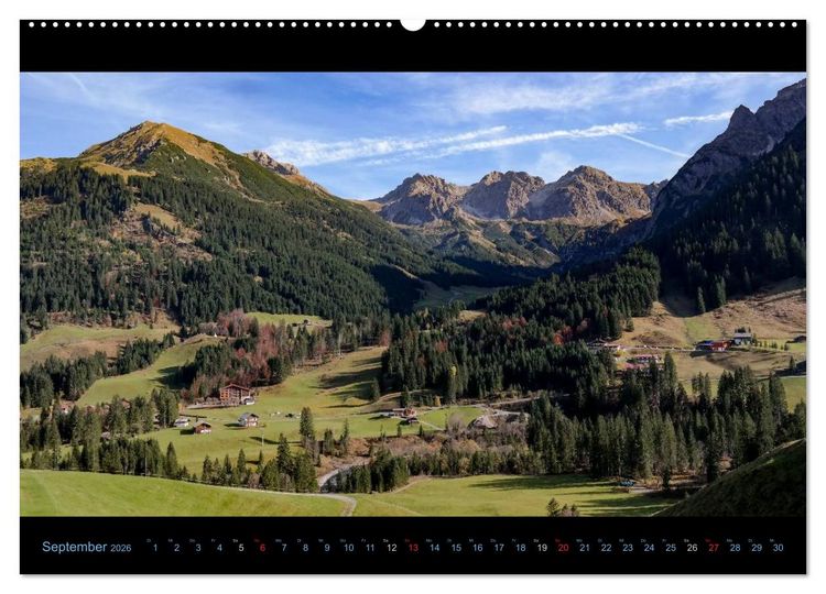 Produktbild: Region Oberstdorf - Kleinwalsertal und Nebelhorn (Wandkalender 2026 DIN A2 quer), CALVENDO Monatskalender